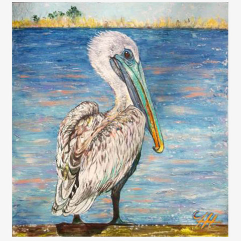 Pelican Pose (SOLD), 36 x 30
