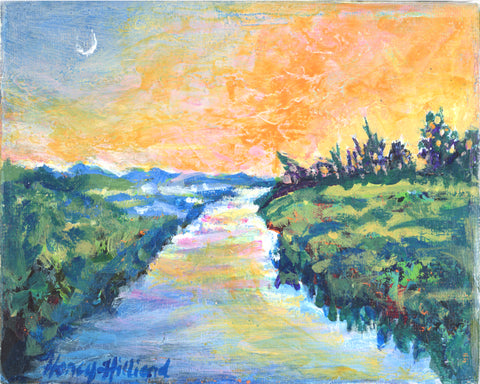 "Moon Creek" Canvas Print