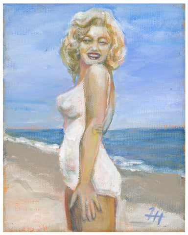 "Marilyn Monroe Beach" Canvas Print