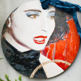 Iconic Women Prints on Round Wood