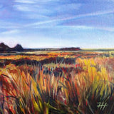 Blustery Wheat Field, oil, 8 x 10