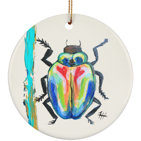 Rainbow Beetle Ornament