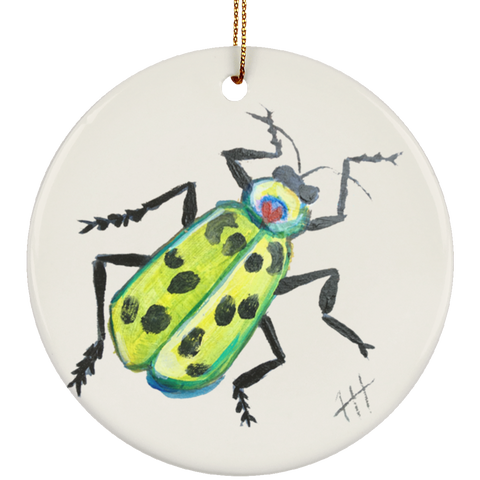 Green Beetle Ornament