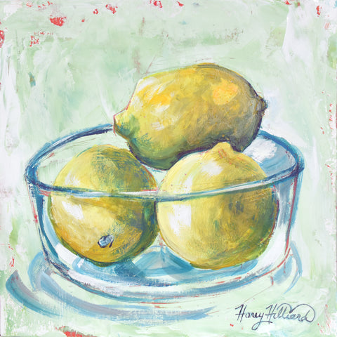 Bowl of Lemons, 12 x 12 x 2.5 deep