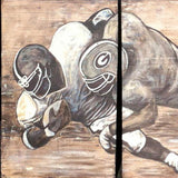 Football Triptych, 30x60 (SOLD)