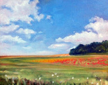 Load image into Gallery viewer, Poppy Field, oil, 8 x 10