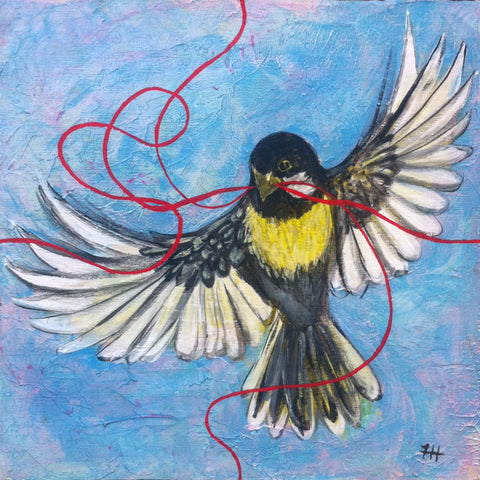 Tuxedo Bird, 12x12